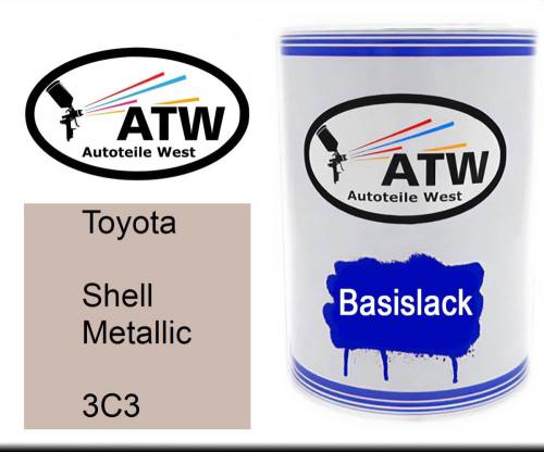 Toyota, Shell Metallic, 3C3: 500ml Lackdose, von ATW Autoteile West.